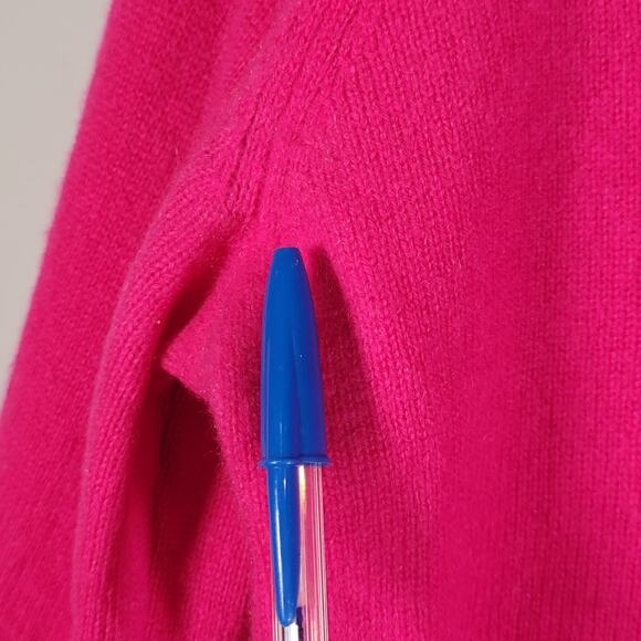 Charter Club Pink 100% Cashmere V-Neck Sweater M Soft Luxury Knit Flawed - Picture 7 of 9